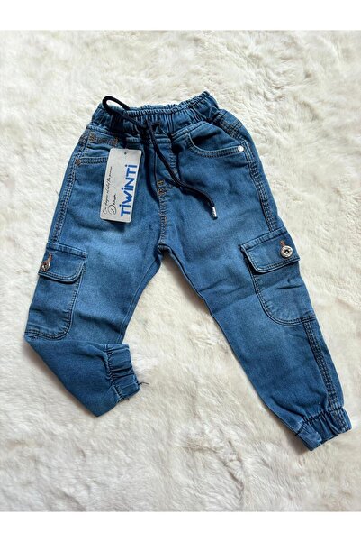 NurcanBebe Buy Elastic Waist Cargo Tiwinti Jeans