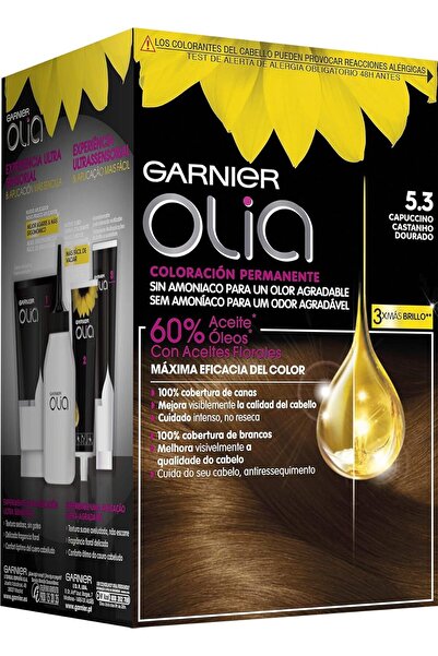 Garnier Vopsea permanentă de păr Olia, fără amoniac, cu uleiuri florale - Cap...