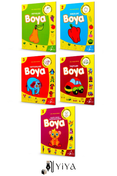 Çocuk Gezegeni Okul Öncesi Boyamalı Alıştırma Büyük Boyut Her Biri 32 Sayfa -...