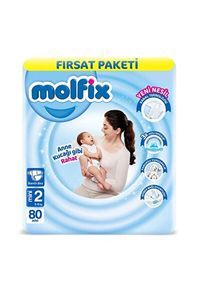 Molfix Bebek Bezi Fırsat Paketi 2 Beden 3-6 Kg 80 Adet