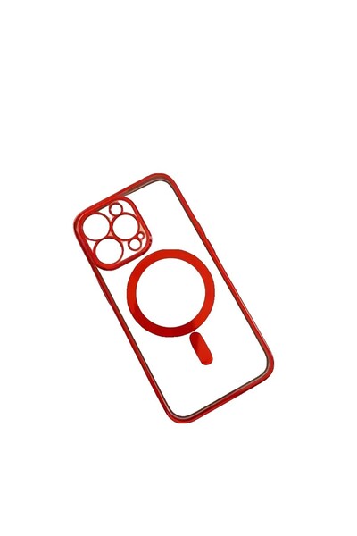 Flippy Husa MagSafe pentru iPhone 14 Pro, Full TPU, Electroplating, Magnetica, Wireless, Flippy, Rosu