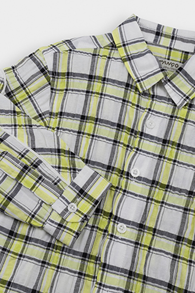 Panço Erkek Beyaz Dokuma Gömlek Yaka Gömlek