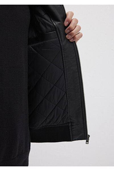 Mavi Siyah Suni Deri Ceket 0110636