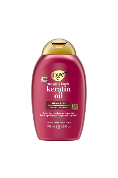 OGX Șampon cu ulei de keratină (385 ml), șampon întăritor anti-rupere pentru ...