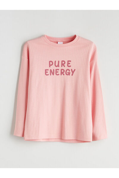 LC Waikiki Cey Yeni Sezon Bisiklet Yaka Kız Çocuk Pijama Takımı