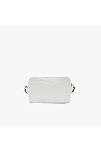 Lacoste Women's Chantaco Badge Small Matte Piqué Leather Shoulder Bag