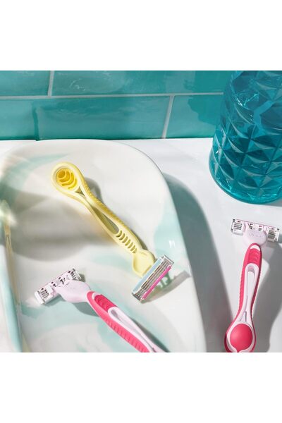 Gillette Venus 3 aparate de ras de unică folosință Dragonfruit pentru femei, 3 lame confortabile