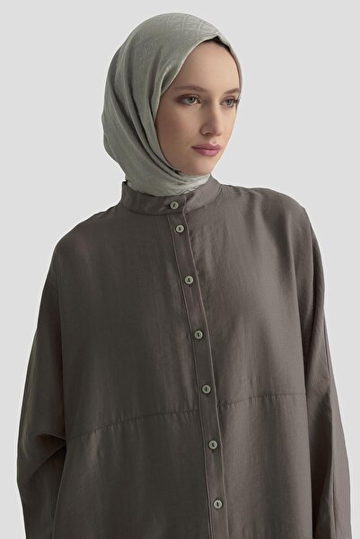 Armine TREND Double-Breasted Buttoned Relaxed Fit Trouser Suit Brown 25Yt669