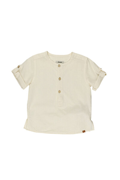 Panço Erkek Ecru Dokuma Hakim Yaka Gömlek