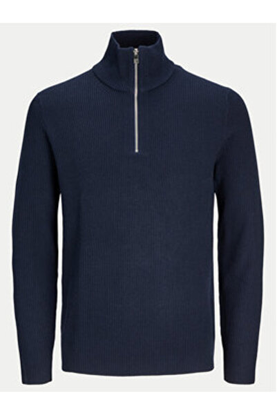 Jack & Jones Ανδρικό Πουλόβερ Jack Jones 12257773 Μπλε Σκούρο Μπλε