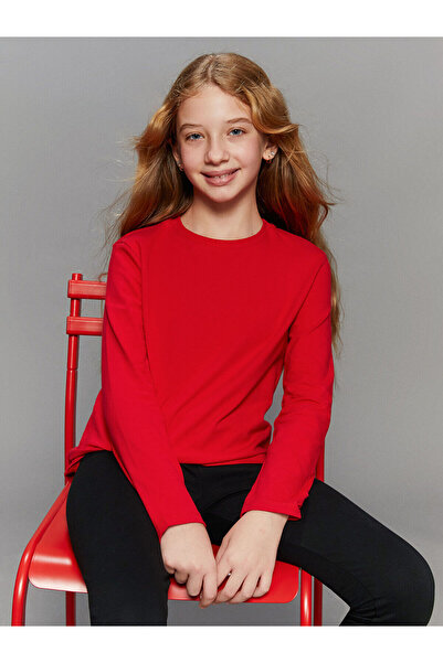 LC Waikiki New Season Crew Neck Basic Girl's T-Shirt