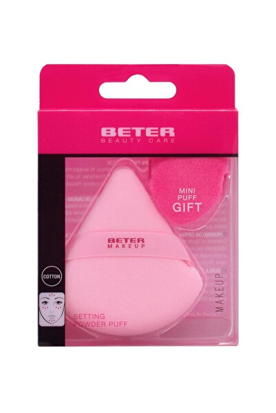 Beter - Pack with 2 triangular powder puffs with rounded edges, perfect for compact or loose powder,