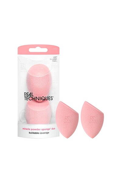Real Techniques New Foam Technology 2 Pack Miracle Powder Sponge for Even Pow...