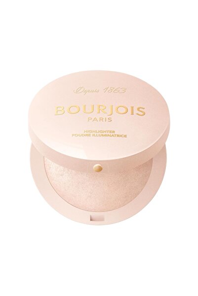 Bourjois Highlighter Powder Maxi Round Box, Light Texture, Vegan Formula, Easy-to-Fade Powder, Shade