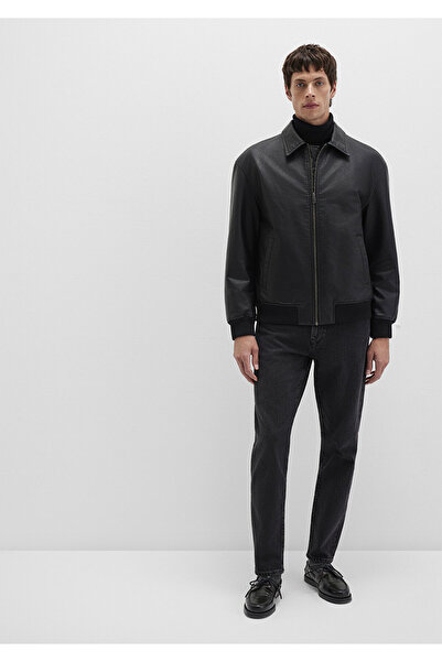 Mavi Siyah Suni Deri Ceket 0110636