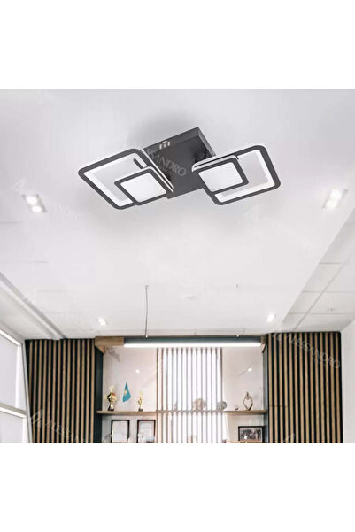 Alista Home LED chandelier with remote control BALANS 48 W, 2 Squares, Cold/Warm/Neutral light, Dimmable, Black