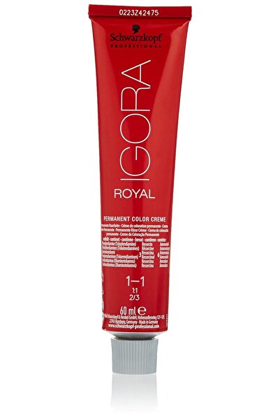 schwarzkopf professional Schwarzkopf IGORA Royal Premium-Vopsea de păr 1-1 albastru-negru, 1 pachet (1 x 60 g)