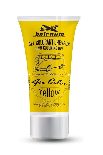 HAİRGUM Fix Color Yellow - Gel de fixare și colorare, fără amoniac, fără peroxid