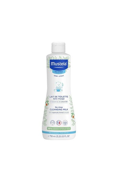 Mustela Toilettenmilch mit Avocado-Perseose BIO, Gesicht, Körper, Windelwechsel, Baby, Kinder, für