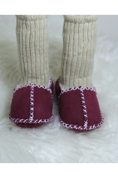 TTY Baby Booties Furry Genuine Lambskin