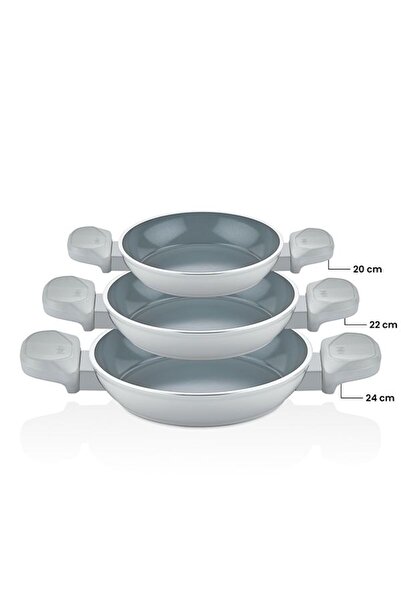 FALEZ LİVA 20-22-24 CM SERAMİK SAHAN SET