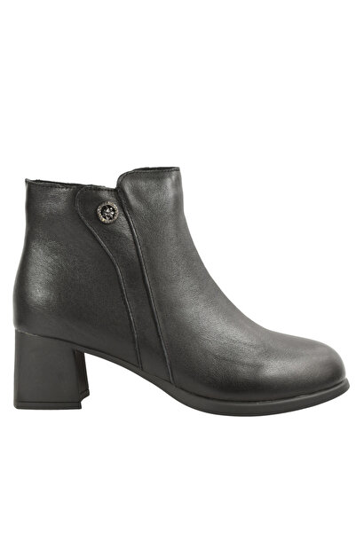 gallop Ghete casual, damă, GALLOP, 8858, negre, piele naturală, cu toc 37