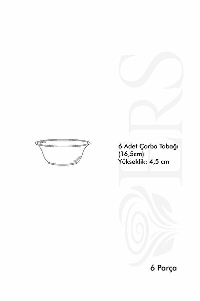 ers erbaşlar JAUNE 6 PARÇA LÜX ÇORBA KASESİ SETİ