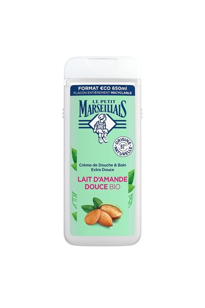Le Petit Marseillais - Cremă de duș extra moale cu lapte de migdale (sticlă 650 ml)