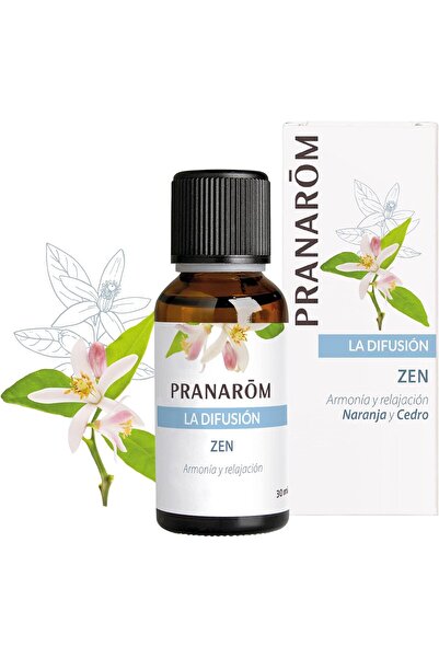 Pranarom Zen 30 Ml - Difuzor de Arome, Portocaliu, Cedru - Plastic, Albastru