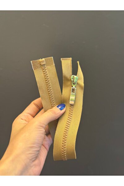 Gönülden Tasarım Fermoar cu dinți maro deschis 38X3 CM