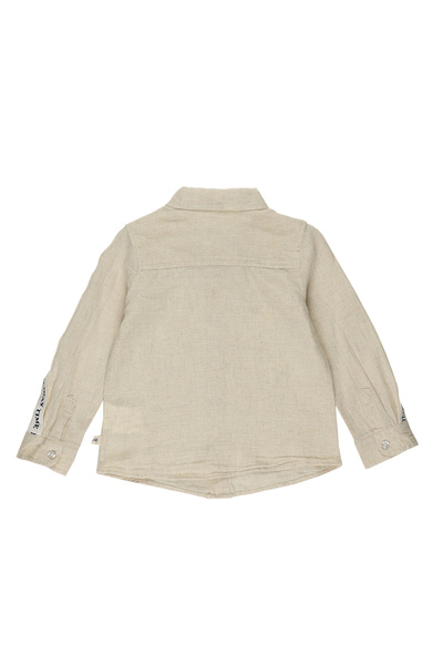 Panço Erkek Beyaz Dokuma Gömlek Yaka Gömlek