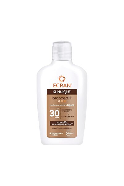 Ecran Sunnique Sonnenmilch + LSF 50, mittlerer UVB- und UVA-Schutz, active die natürliche Bräun