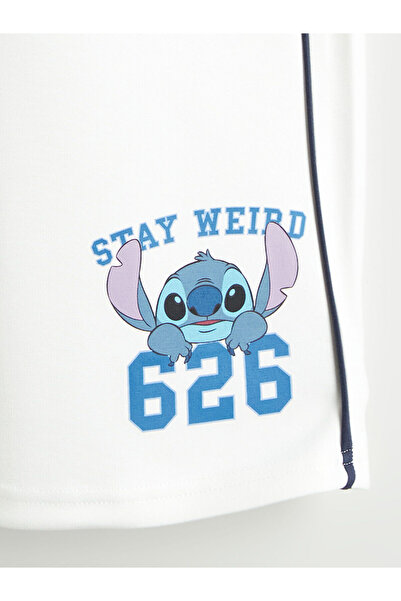 LC Waikiki LCW Kids Beli Lastikli Stitch Baskılı Kız Çocuk Eşofman Altı