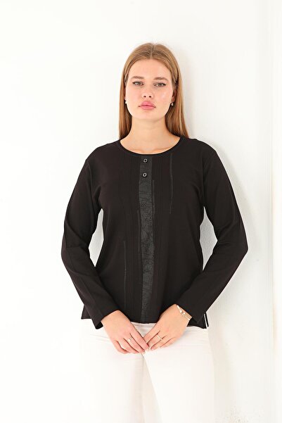 Lanze Λαιμόκοψη ποδηλατικού τύπου από δέρμα Mercerized με λεπτομέρεια από ρίγες