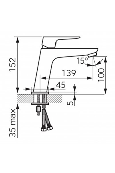 FERRO Vitto Black Verdelino Matte Black Faucet