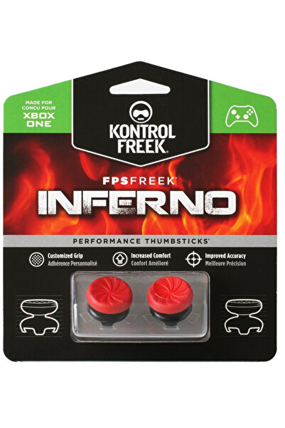 No branded KontrolFreek Inferno Grips (2) for Xbox Series X/One S/One, Accuracy, Red