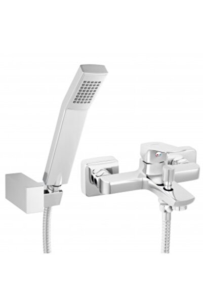 FERRO Baterie cadă-duș cu set de duș, montată pe perete, Vitto Verde Line cromată