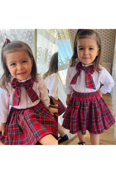 Çamur Kids Cotton Plaid Combination 3-12 Years Old