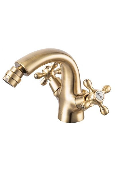 Fdesign Baterie bideu cu dubla comanda Lacrima, cu ventil, bronz