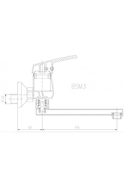 FERRO Baterie lavoar/spalator perete Smile