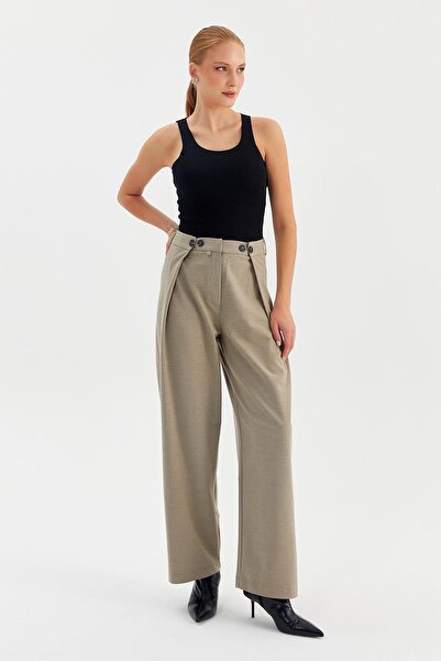 Nish&Chic Folded Pleated Palazzo Pants