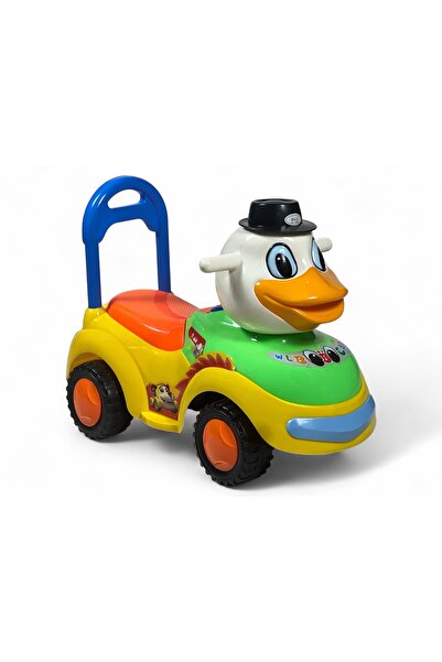 ALBADER Baby Ride On Duck Car – Push Toy with Back Handle, Cartoon Design, Wide Wheels , Puch Car For Kids