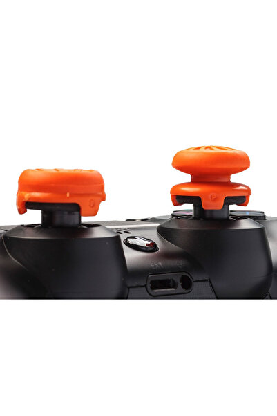 No branded KontrolFreek GamerPack VX (4) Grips for PS5/PS4, Accuracy & Comfort, Orange/Black