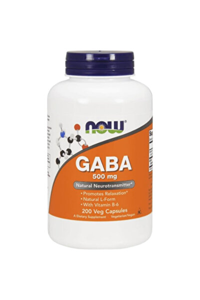 NAW مكمل غذائى ناو فودز - حمض غاما أمينوبوتيريك مع فيتامين ب6 ٥٠٠ ملغ - ٢٠٠ ك...