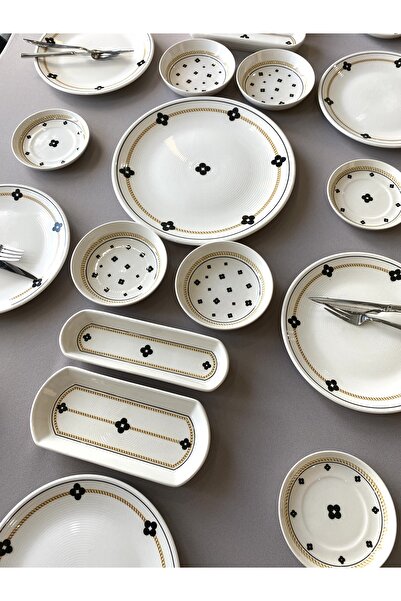 Areyma Pearl Flower 6-Person 21-Piece Breakfast Set