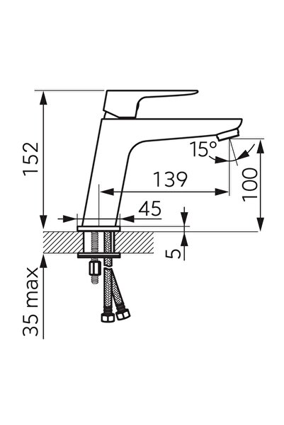 FERRO Vitto Black Verdelino Matte Black Faucet