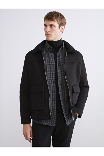 LC Waikiki Ανδρικό παλτό από καστόρι γιακά πουκάμισου Standard Fit