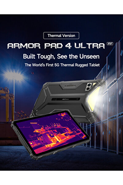 ULEFONE Armor Pad 4 Ultra Thermal 5G|Thermal Imaging|16GB RAM 256GB ROM|10.36" FHD+ Display|11800mAh Battary