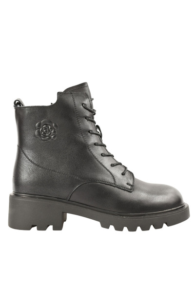 gallop Ghete casual, damă, GALLOP, 5780 negre, piele, cu toc 40