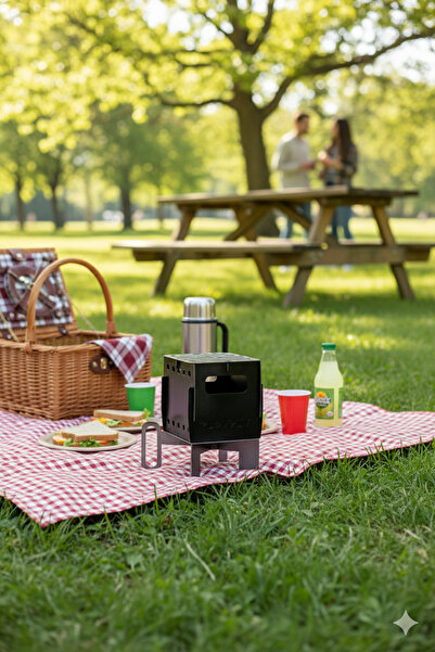 PLOVDİV TİCARET PORTATİF MANGAL ATEŞ KUTUSU KAMP MANGALI( 500 DERECE ISIYA DAYANIKLI BOYA 2 MM ÇELİK MANGAL)